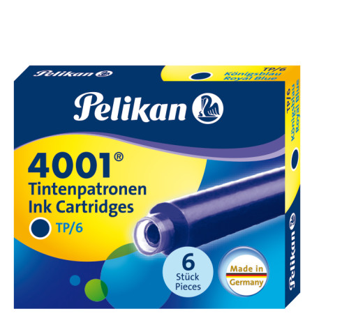 Naboje atramentowe Pelikan niebieskie krótkie  (6 szt)